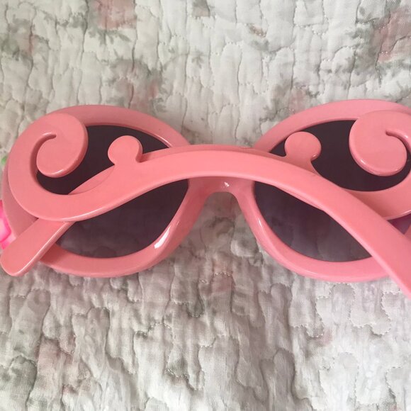 Girls Big Pink Dress Up Sunglasses with Flowers Beach Summer Vacation Floral - Picture 8 of 9